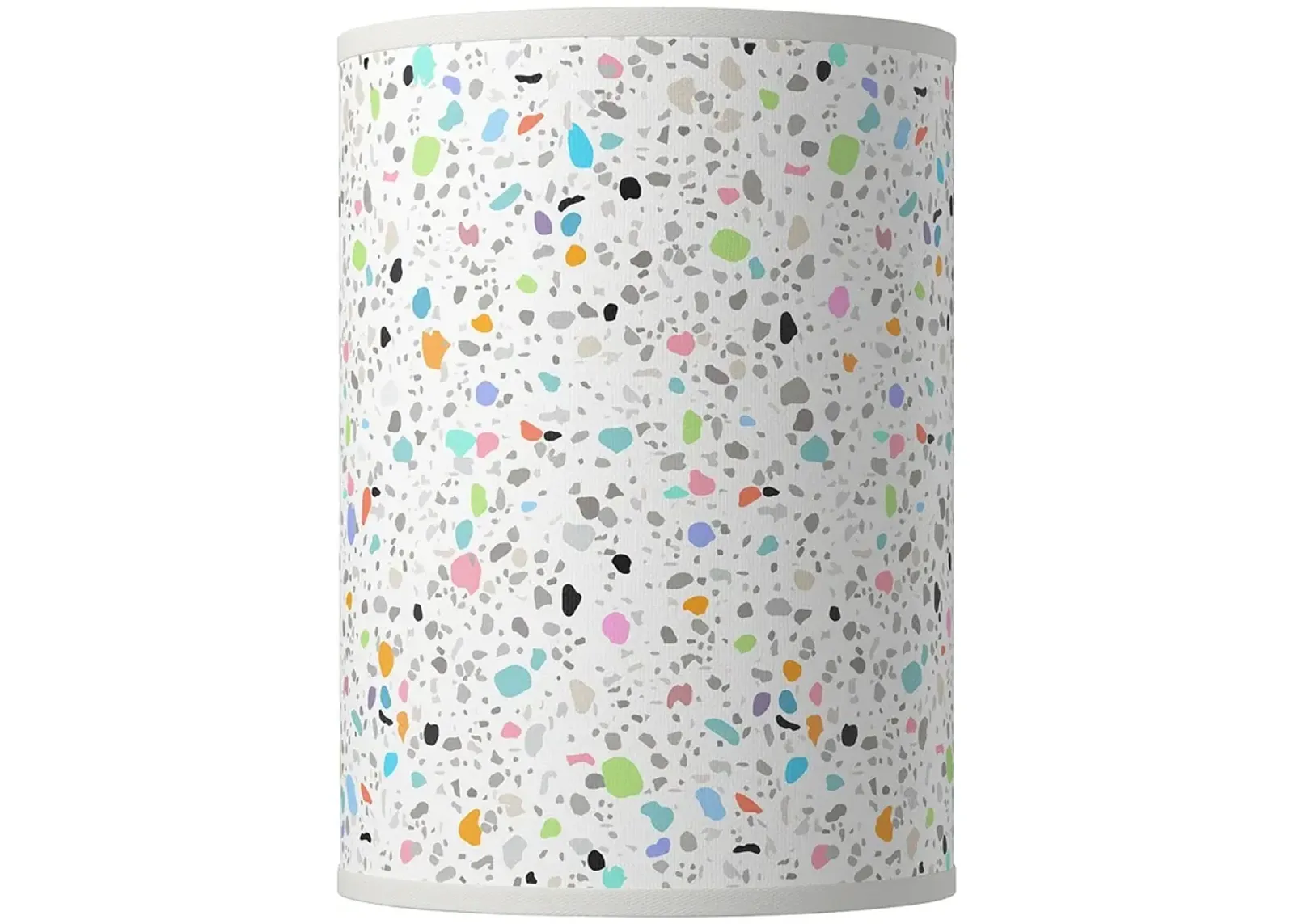 Colored Terrazzo Giclee Round Cylinder Lamp Shade 8x8x11 (Spider)