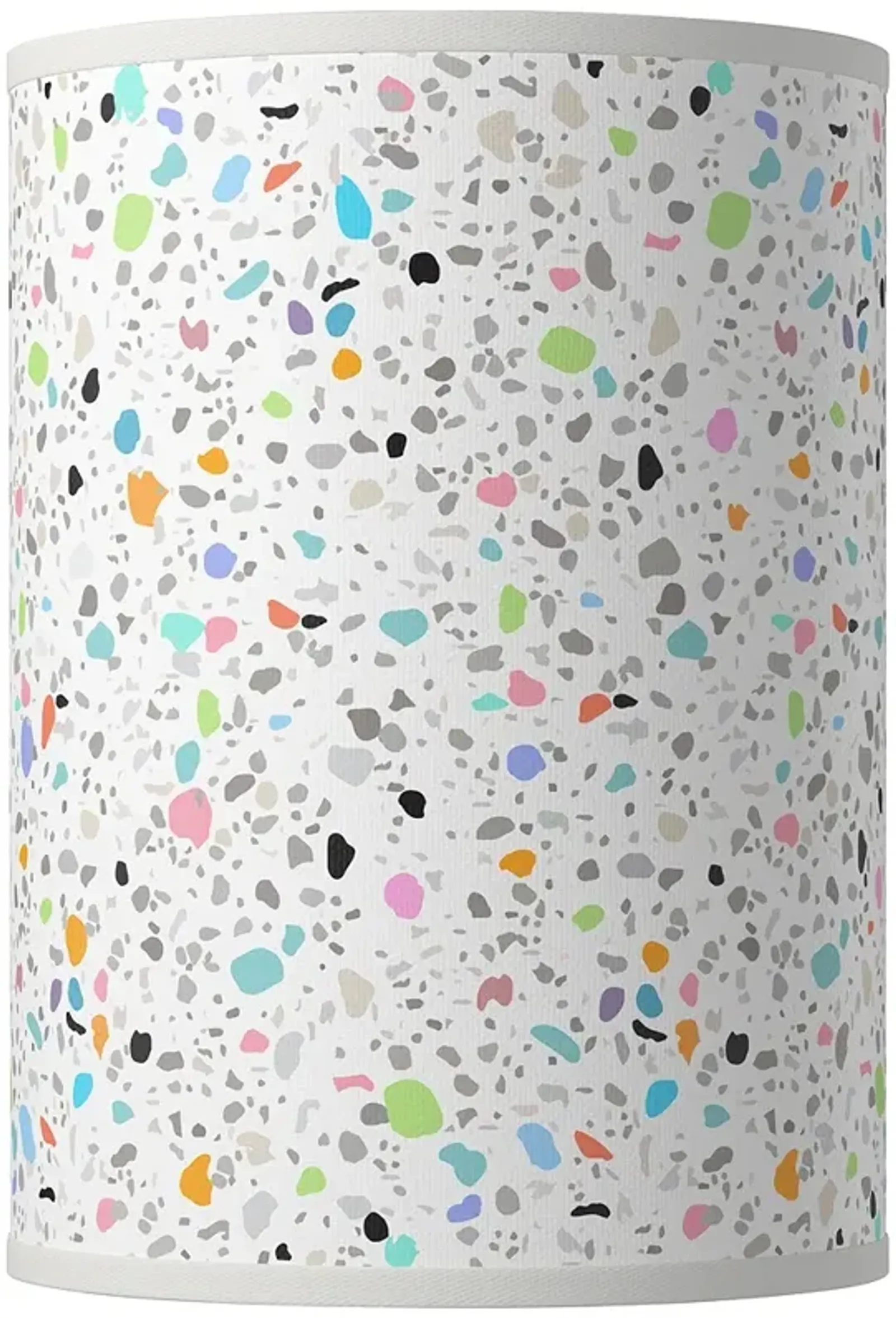 Colored Terrazzo Giclee Round Cylinder Lamp Shade 8x8x11 (Spider)