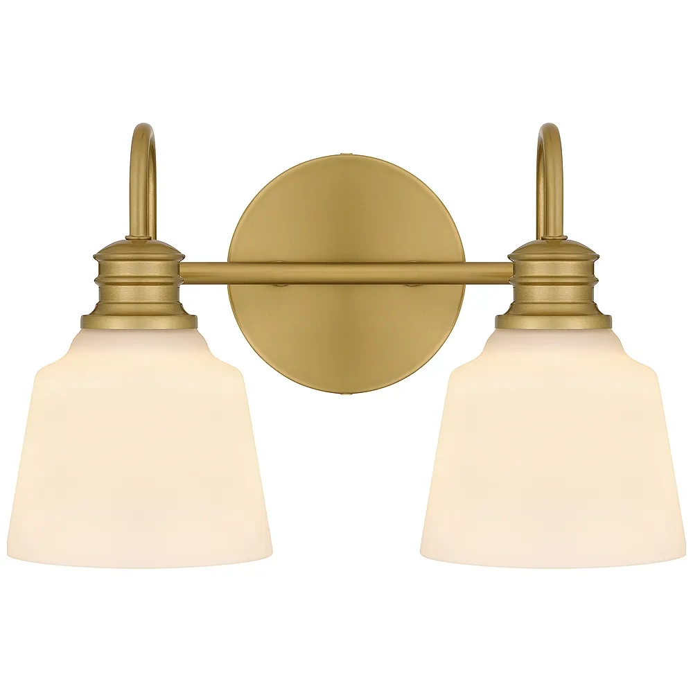 Hinton 2-Light Aged Brass Bath Light