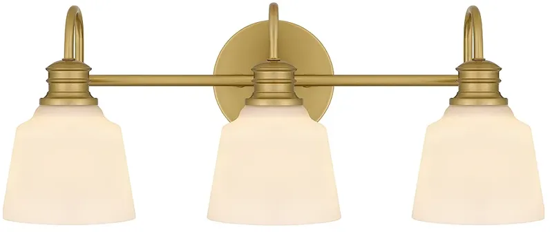 Hinton 3-Light Aged Brass Bath Light