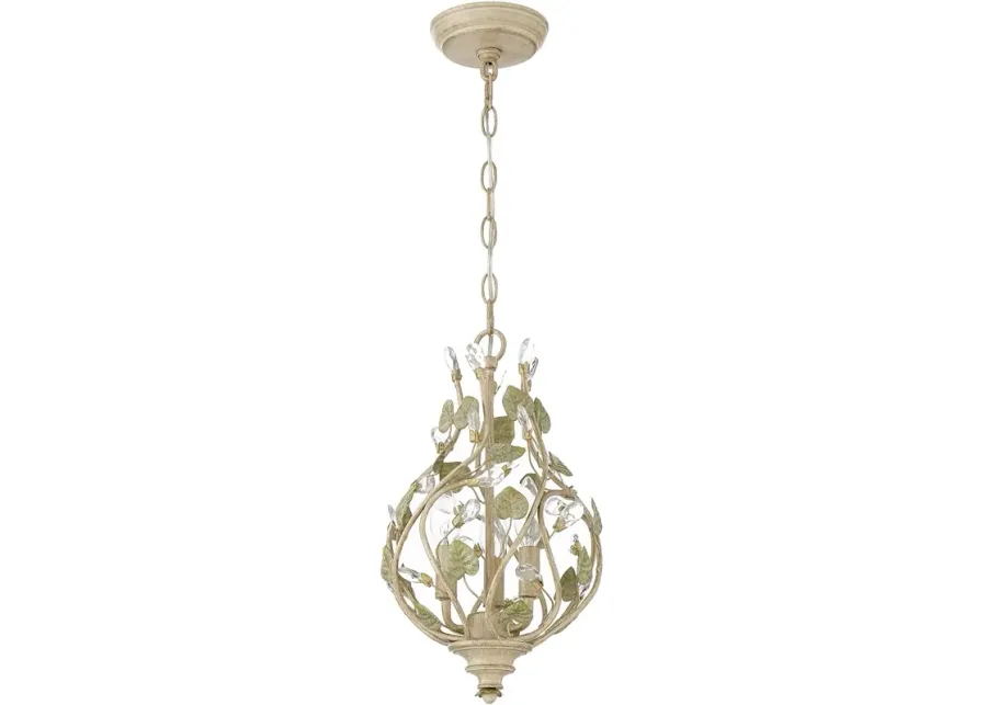 Crystorama Josie 3 Light Champagne Green Tea Mini Chandelier