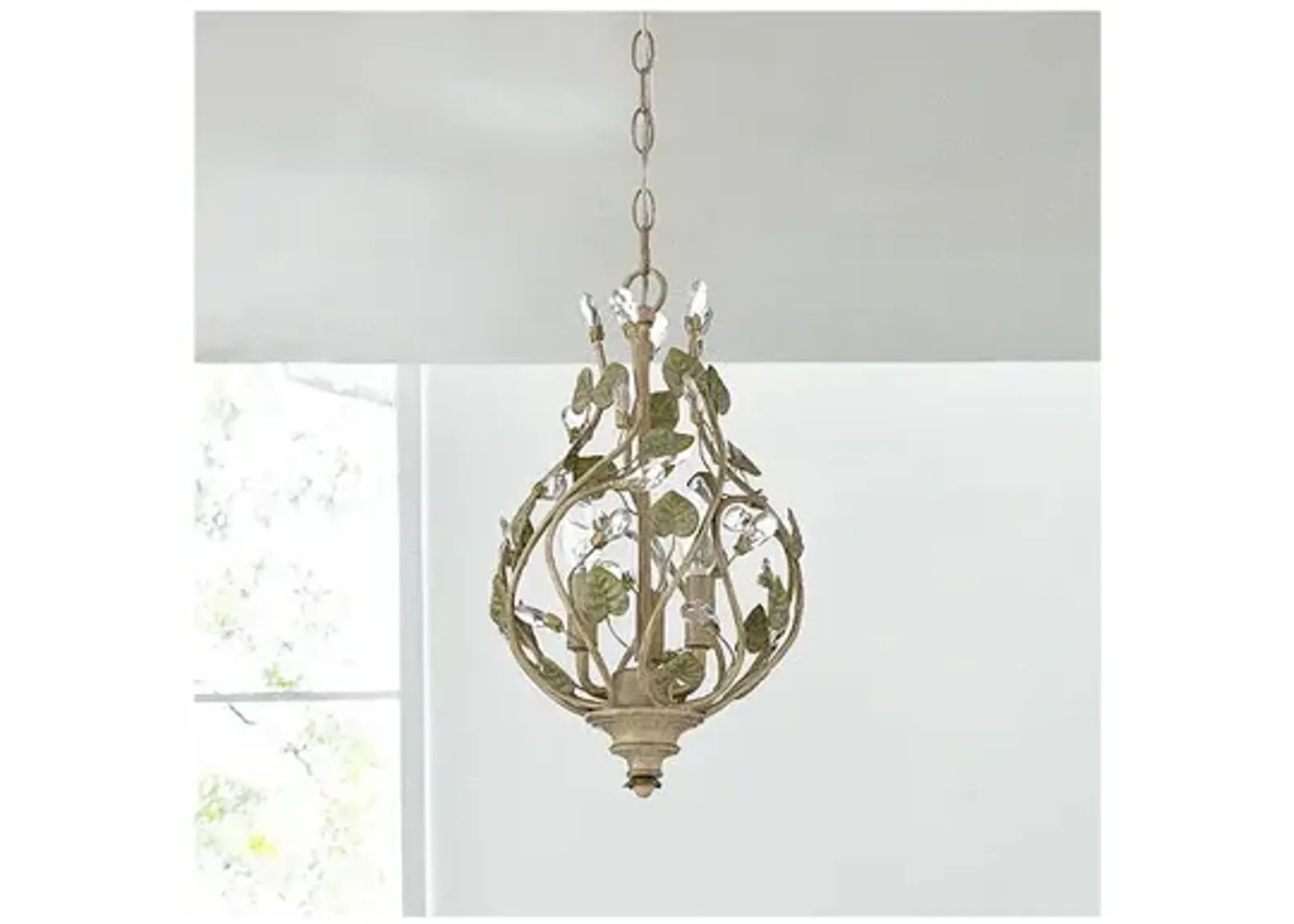 Crystorama Josie 3 Light Champagne Green Tea Mini Chandelier