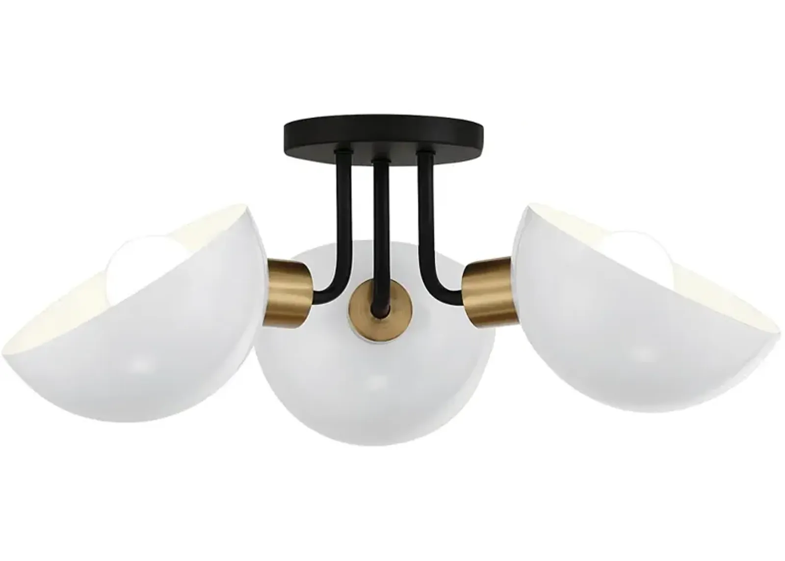 Gigi 3 Light Black  Brass Ceiling Mount