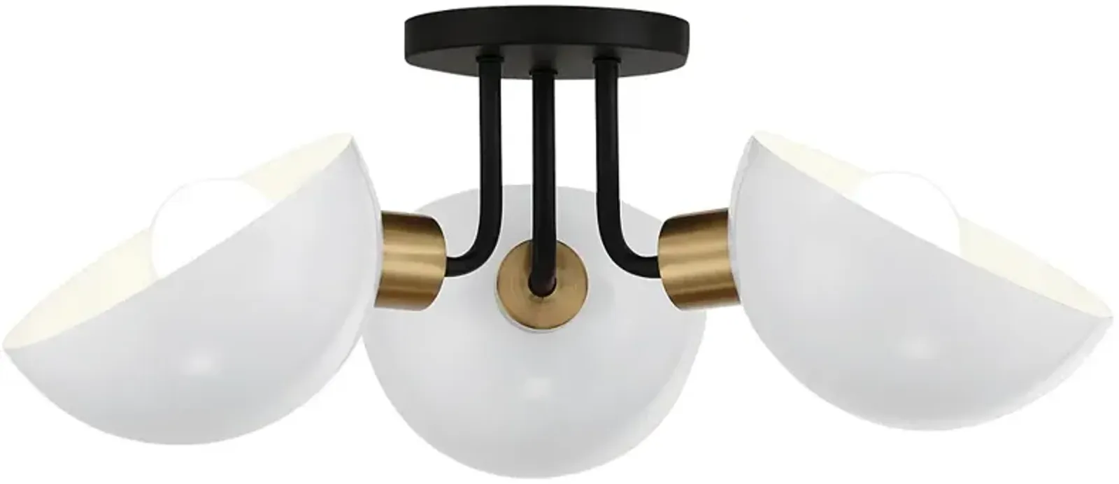 Gigi 3 Light Black  Brass Ceiling Mount