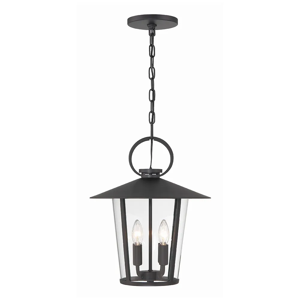 Andover 4 Light Matte Black Outdoor Chandelier