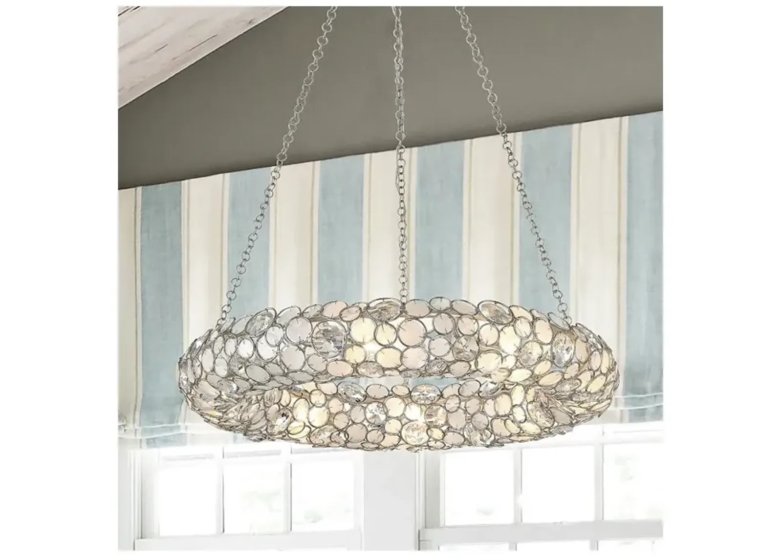 Crystorama Palla 8 Light Antique Silver Chandelier