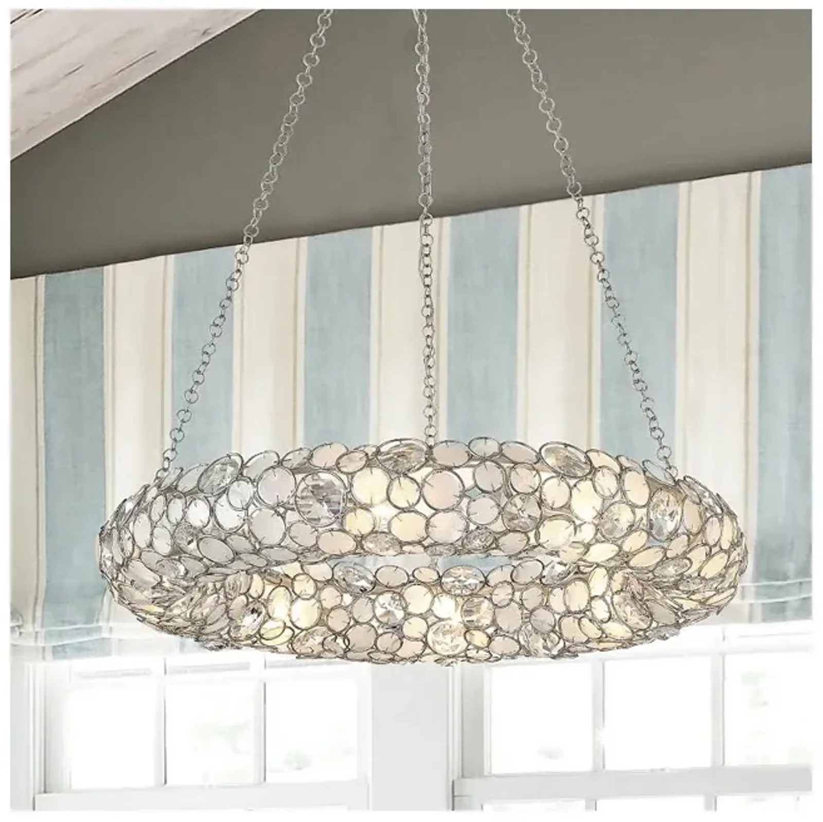 Crystorama Palla 8 Light Antique Silver Chandelier