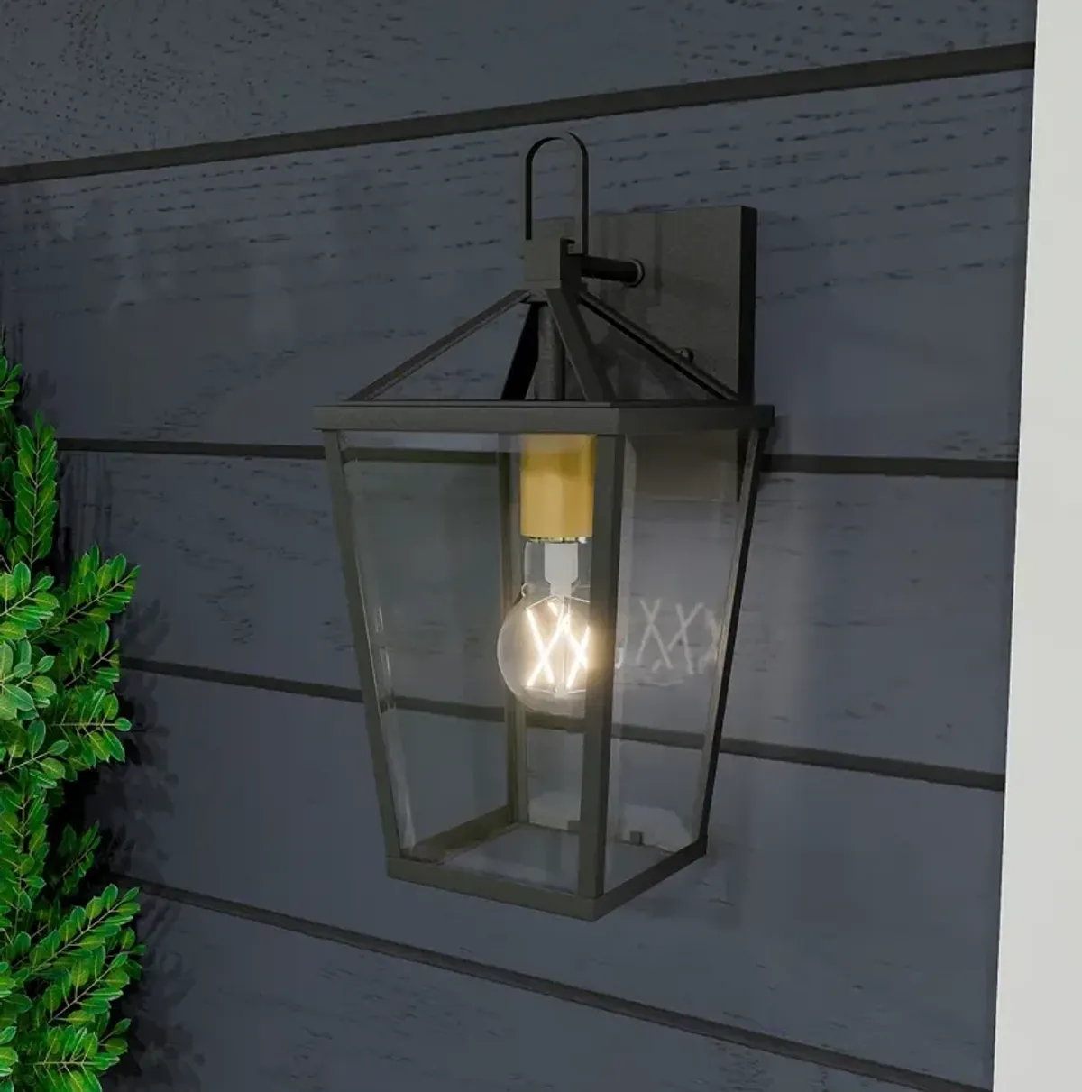 Hull 1-Light Matte Black Outdoor Wall Lantern