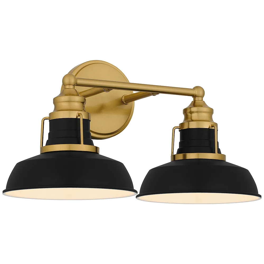 Huxley 2-Light Aged Brass Bath Light