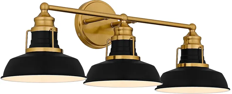 Huxley 3-Light Aged Brass Bath Light