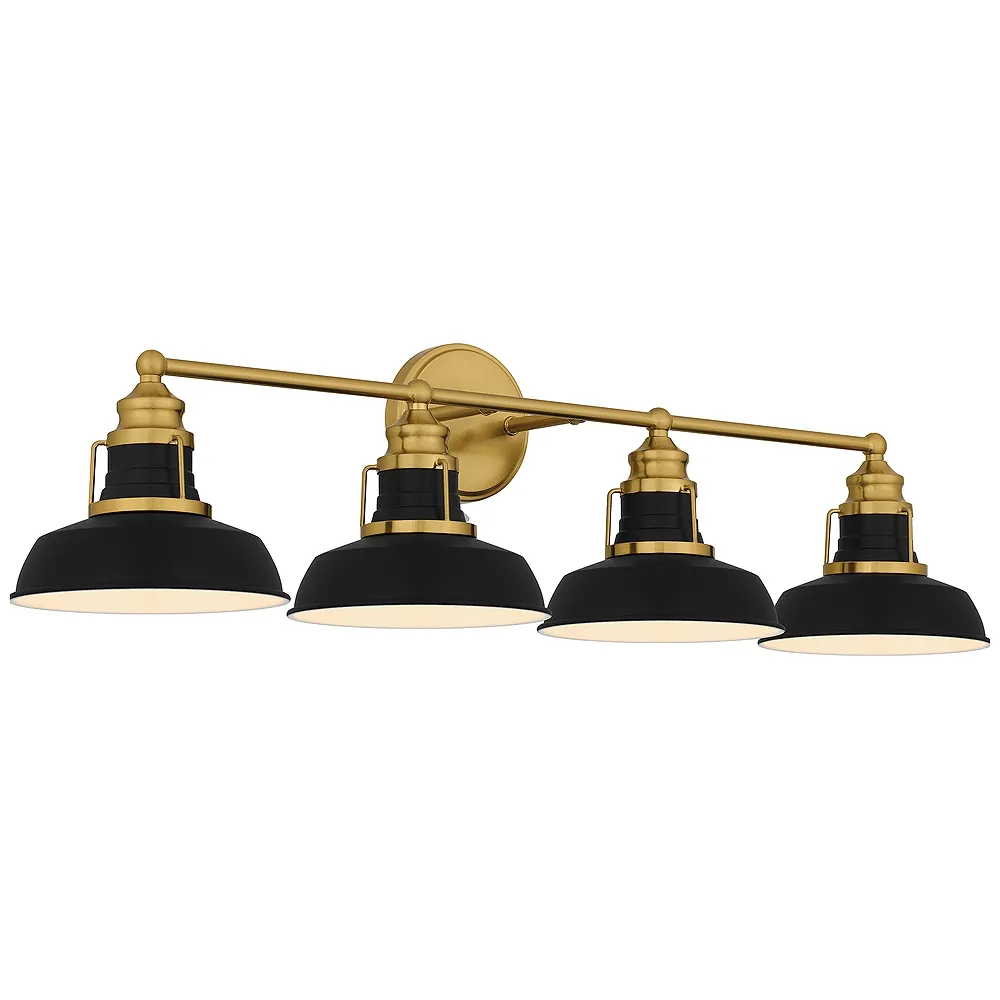 Huxley 4-Light Aged Brass Bath Light