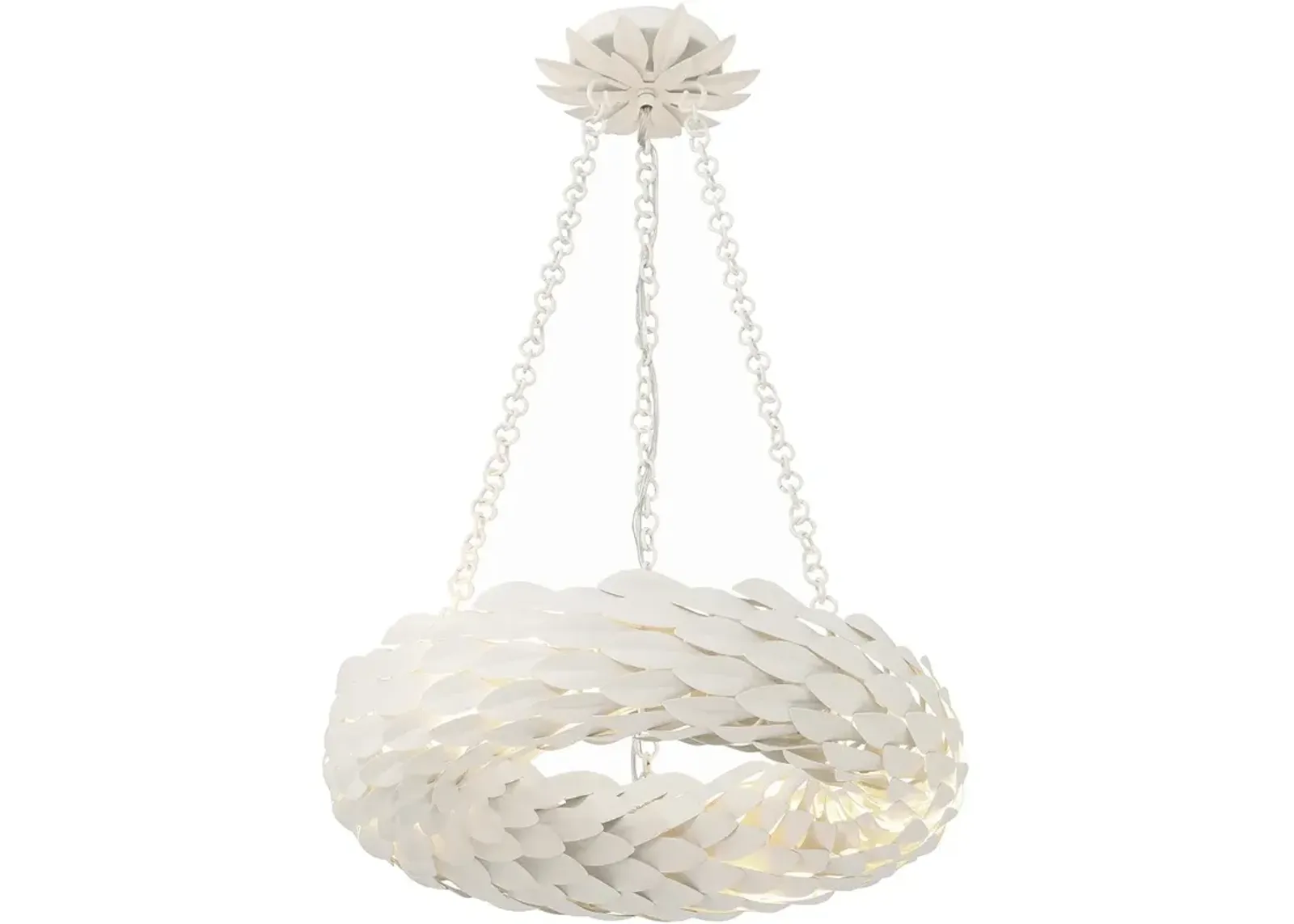 Crystorama Broche 6 Light Matte White Chandelier