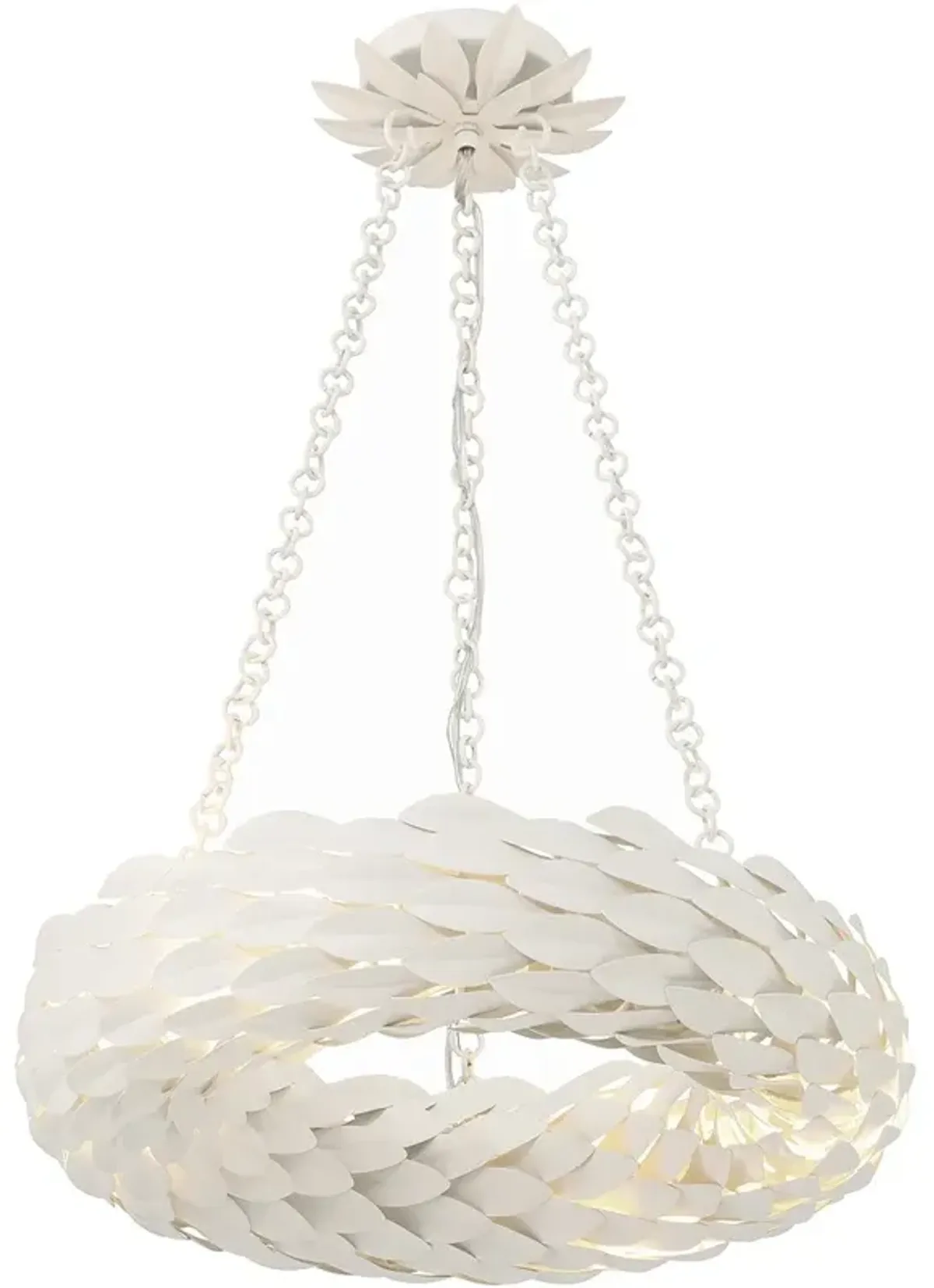 Crystorama Broche 6 Light Matte White Chandelier