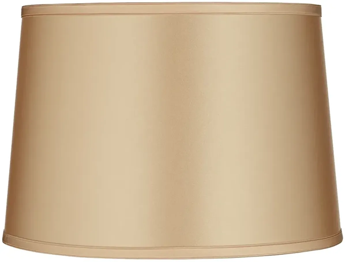 Springcrest Sydnee Satin Gold with Gold Trim Drum Shade 14x16x11 (Spider)