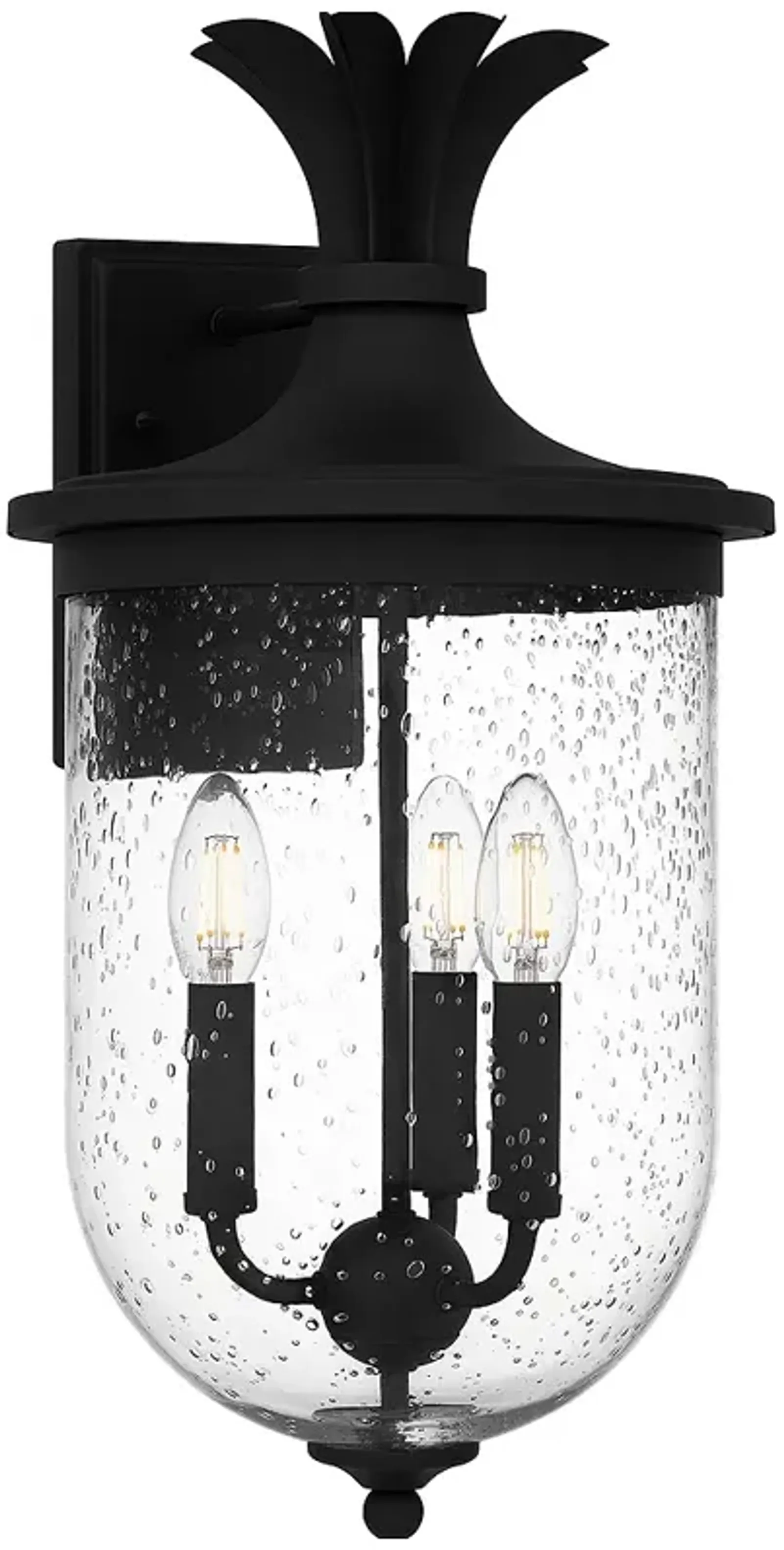 Havana 3-Light Earth Black Outdoor Wall Lantern