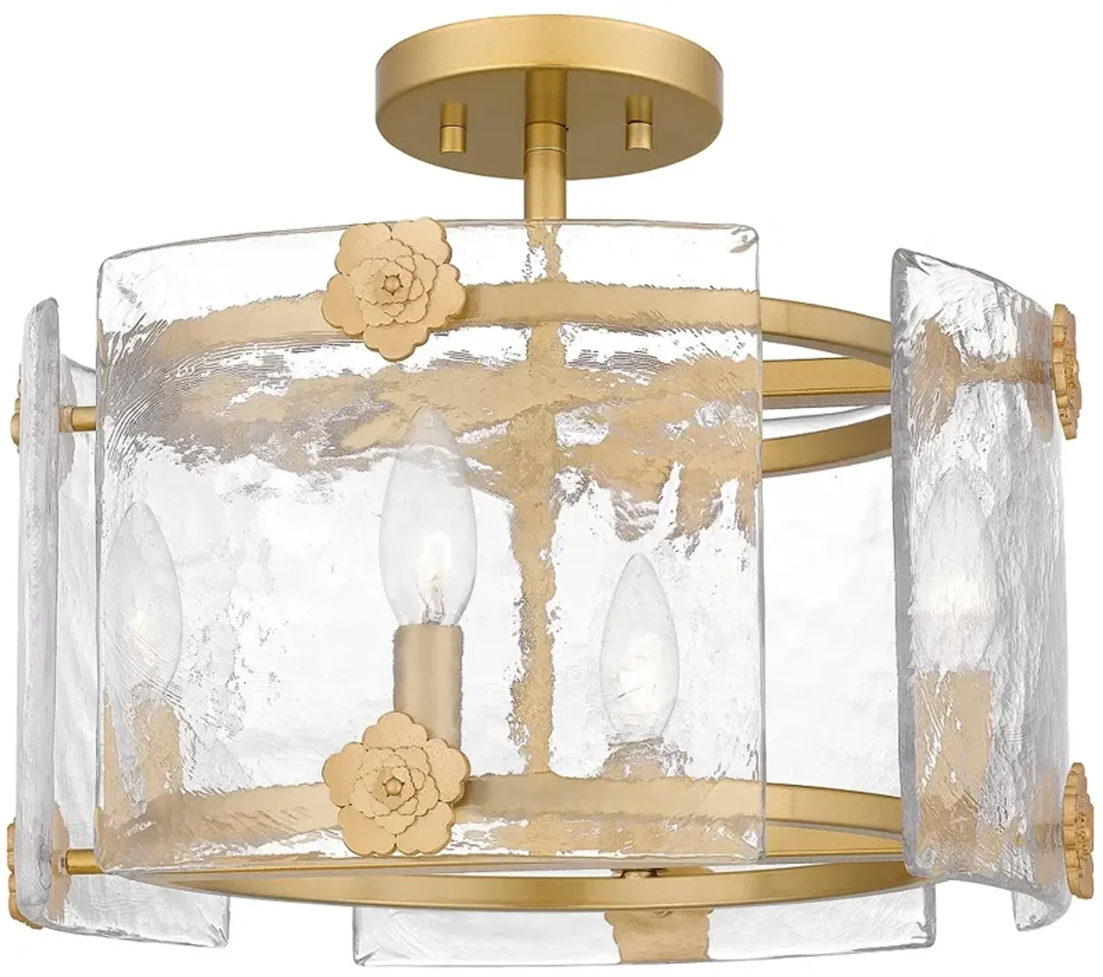 Jolie 4-Light Light Gold Semi-Flush Mount Light