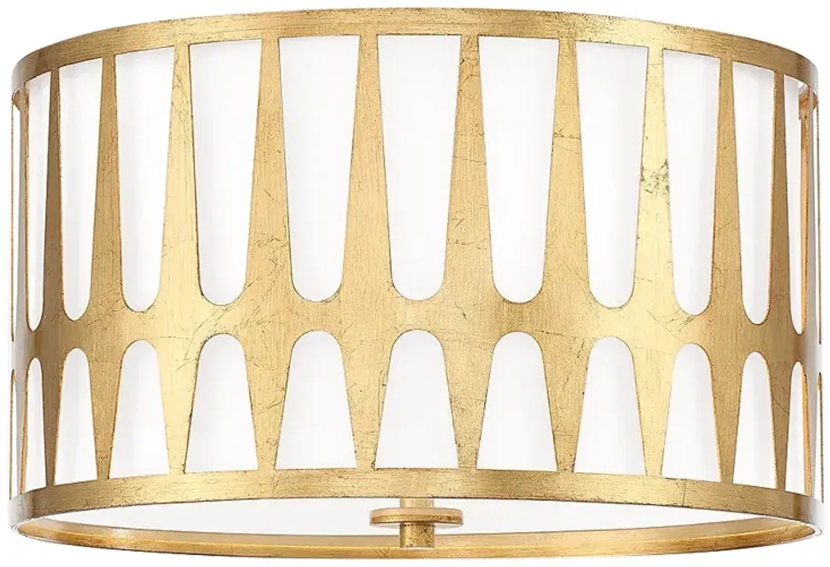 Crystorama Royston 18" Wide Antique Gold Ceiling Light