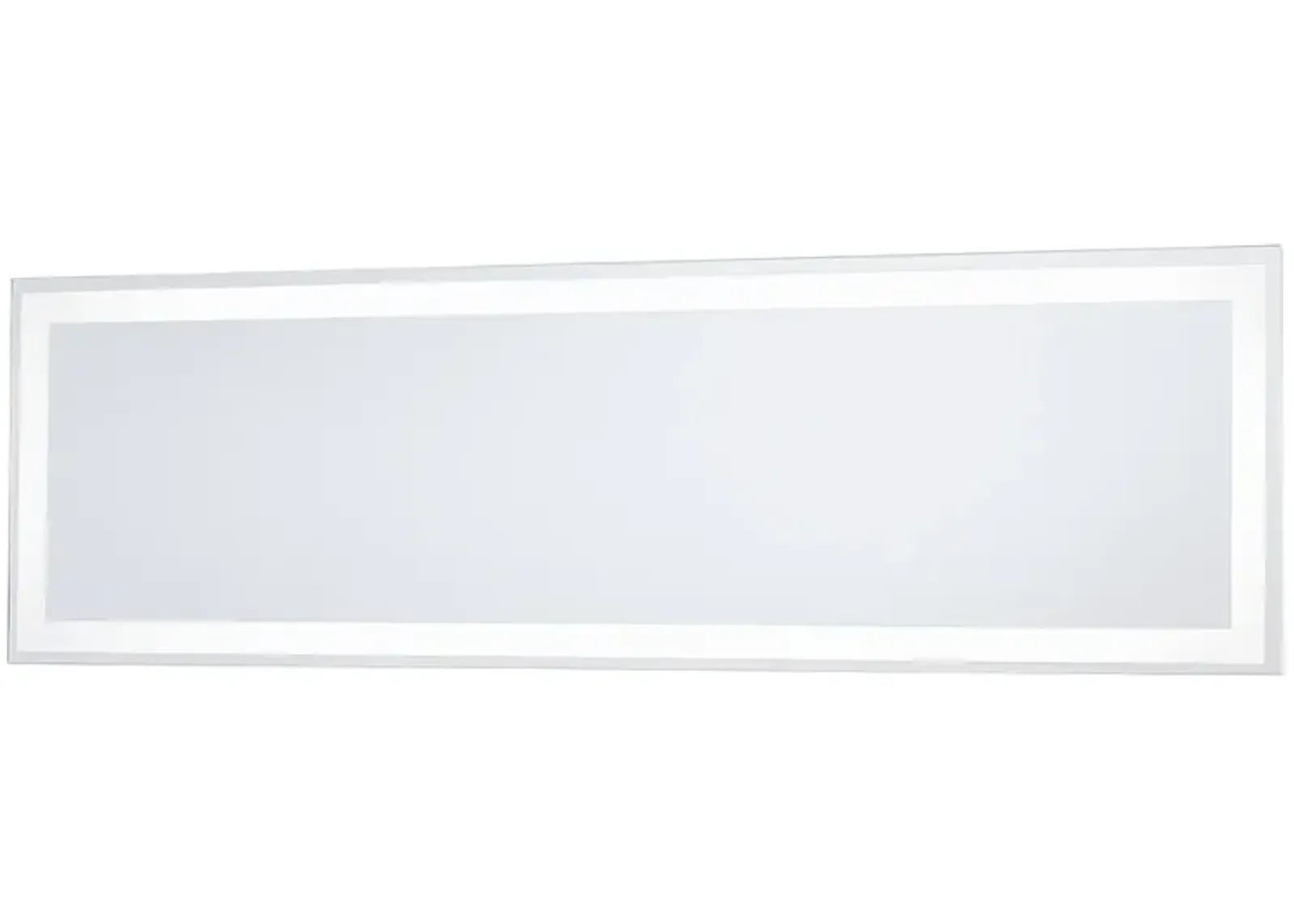 White 24" x 6 3/4" Rectangular LED Backlit Wall Mirror