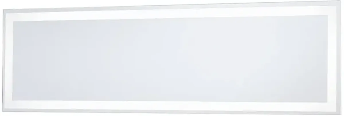 White 24" x 6 3/4" Rectangular LED Backlit Wall Mirror