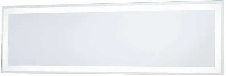 White 24" x 6 3/4" Rectangular LED Backlit Wall Mirror