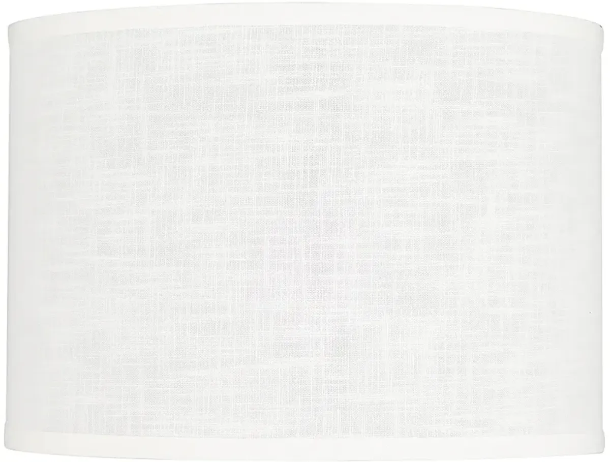 Springcrest Peoria White Textured Drum Lamp Shade 14x14x10 (Spider)