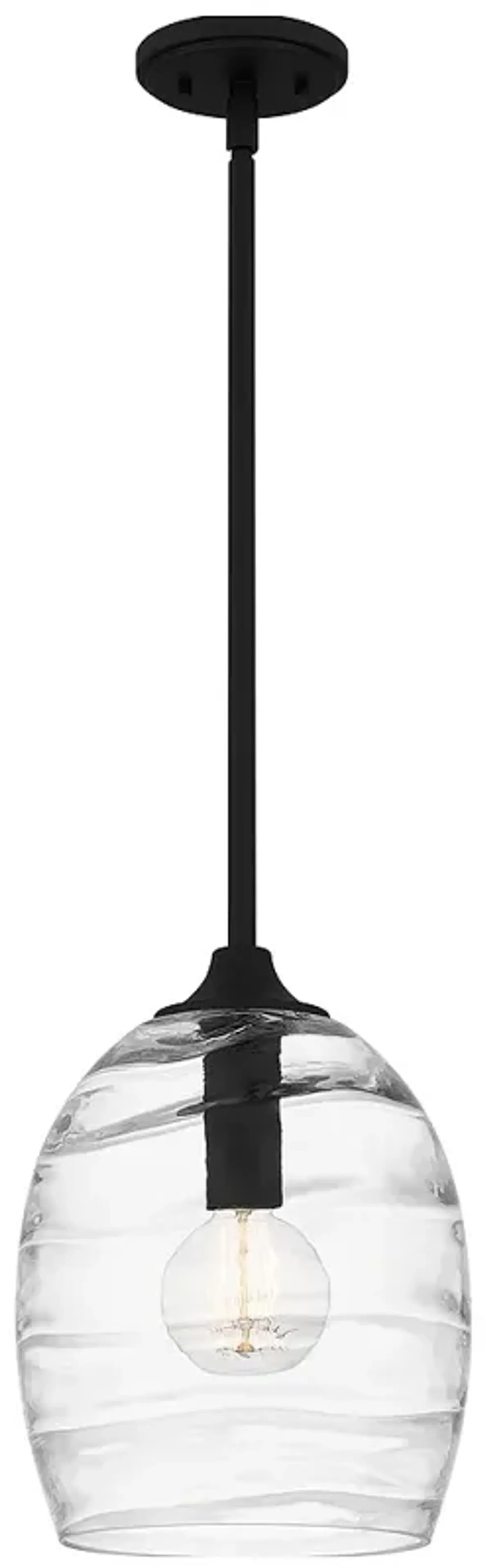 Lucy 1-Light Matte Black Pendant Light