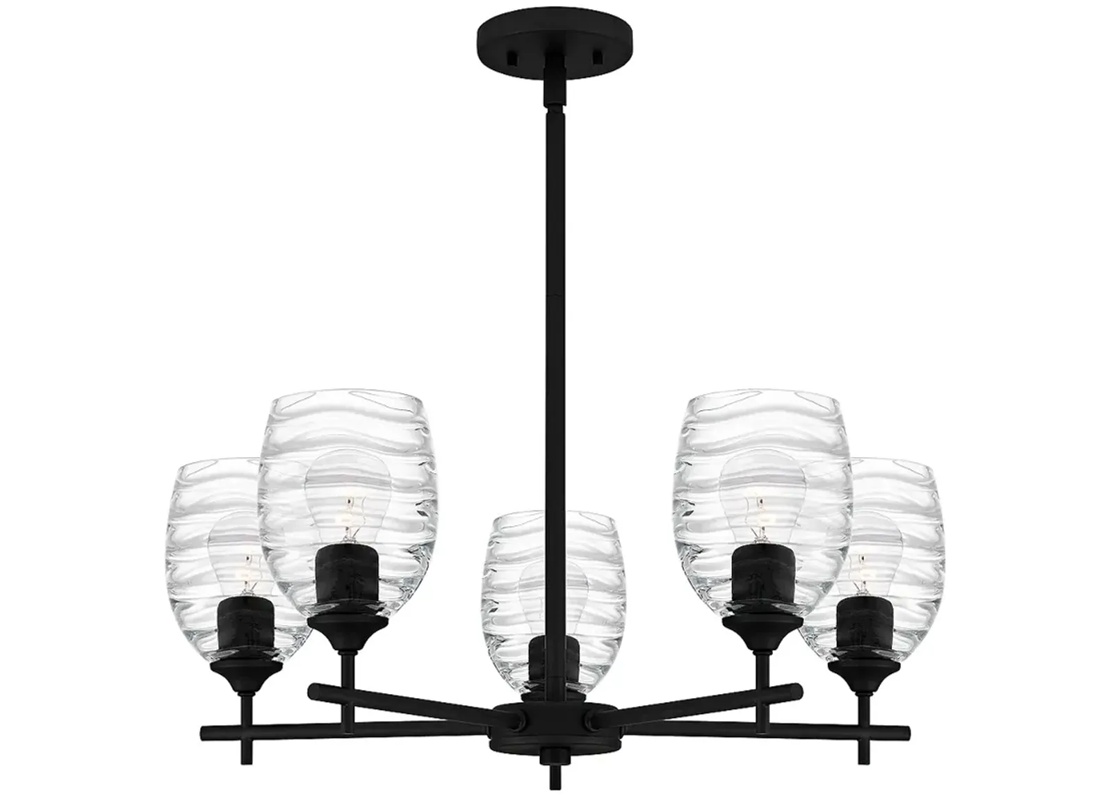 Lucy 5-Light Matte Black Chandelier