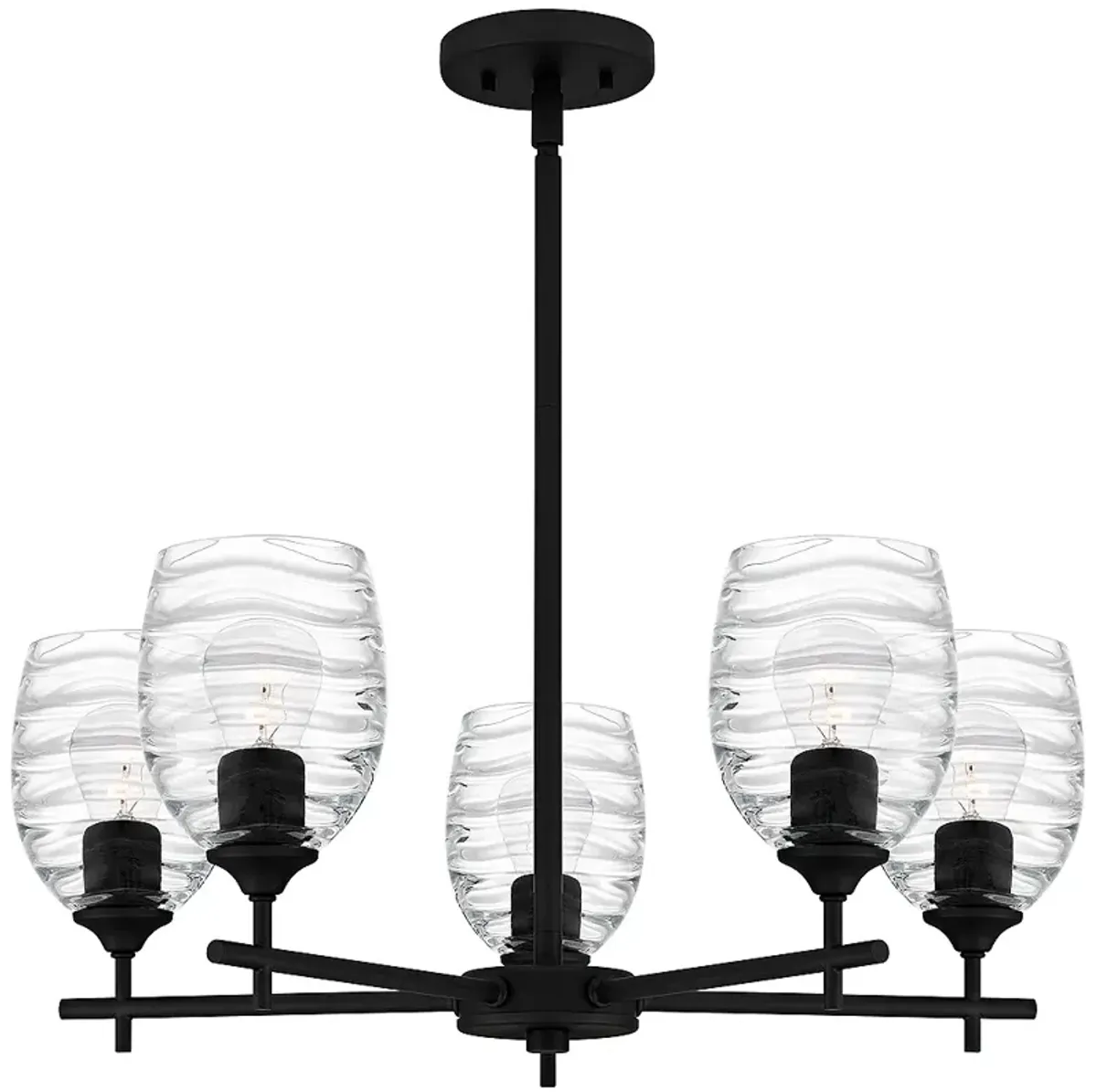 Quoizel Lucy 25" Wide Matte Black 5-Light Chandelier