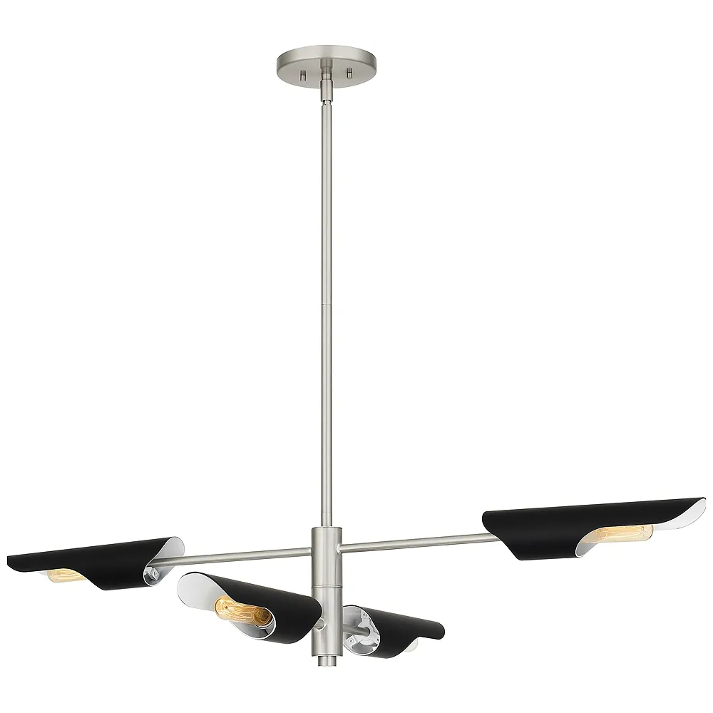 Leoni 4-Light Brushed Nickel Island Light