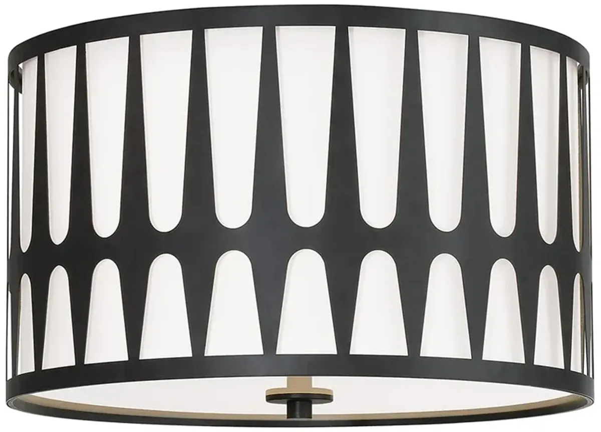 Royston 3 Light Black Ceiling Mount