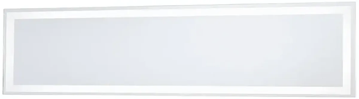 White 30" x 6 3/4" Rectangular LED Backlit Wall Mirror