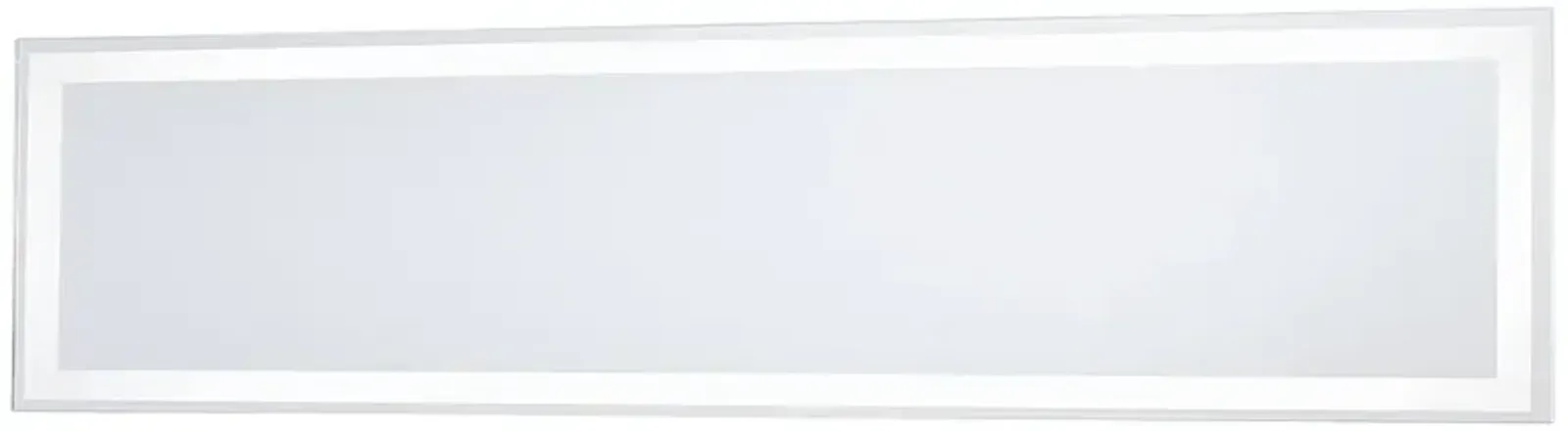 White 30" x 6 3/4" Rectangular LED Backlit Wall Mirror