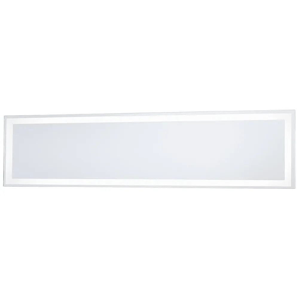 White 30" x 6 3/4" Rectangular LED Backlit Wall Mirror