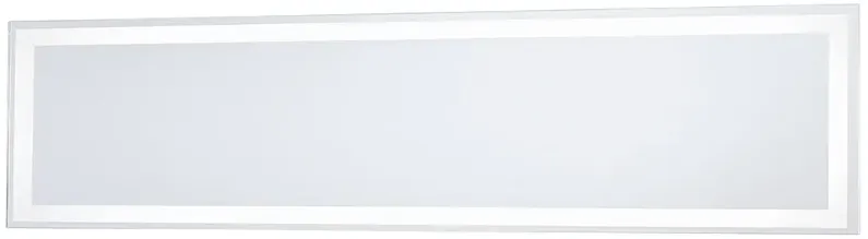 White 30" x 6 3/4" Rectangular LED Backlit Wall Mirror