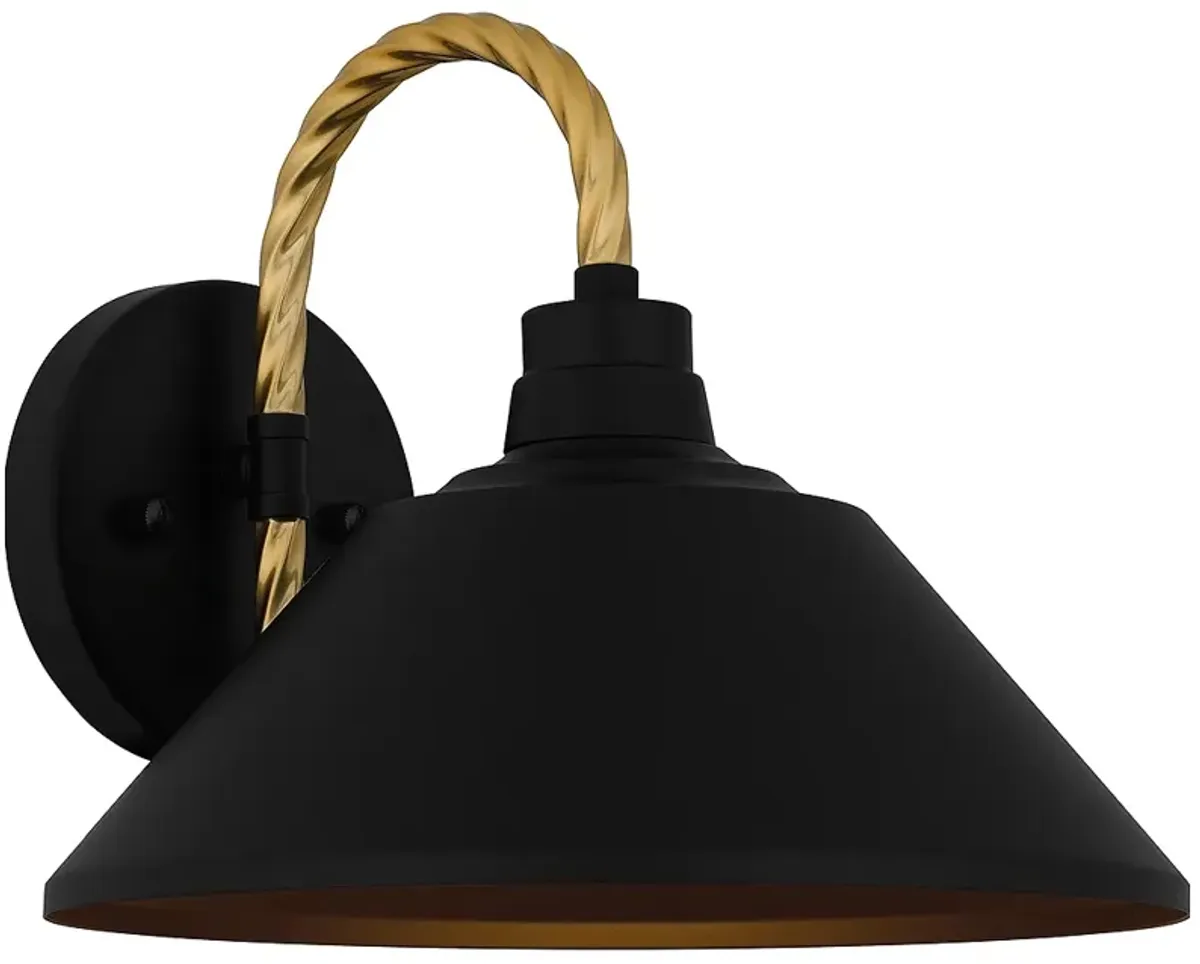 Longshore 1-Light Matte Black Outdoor Wall Lantern