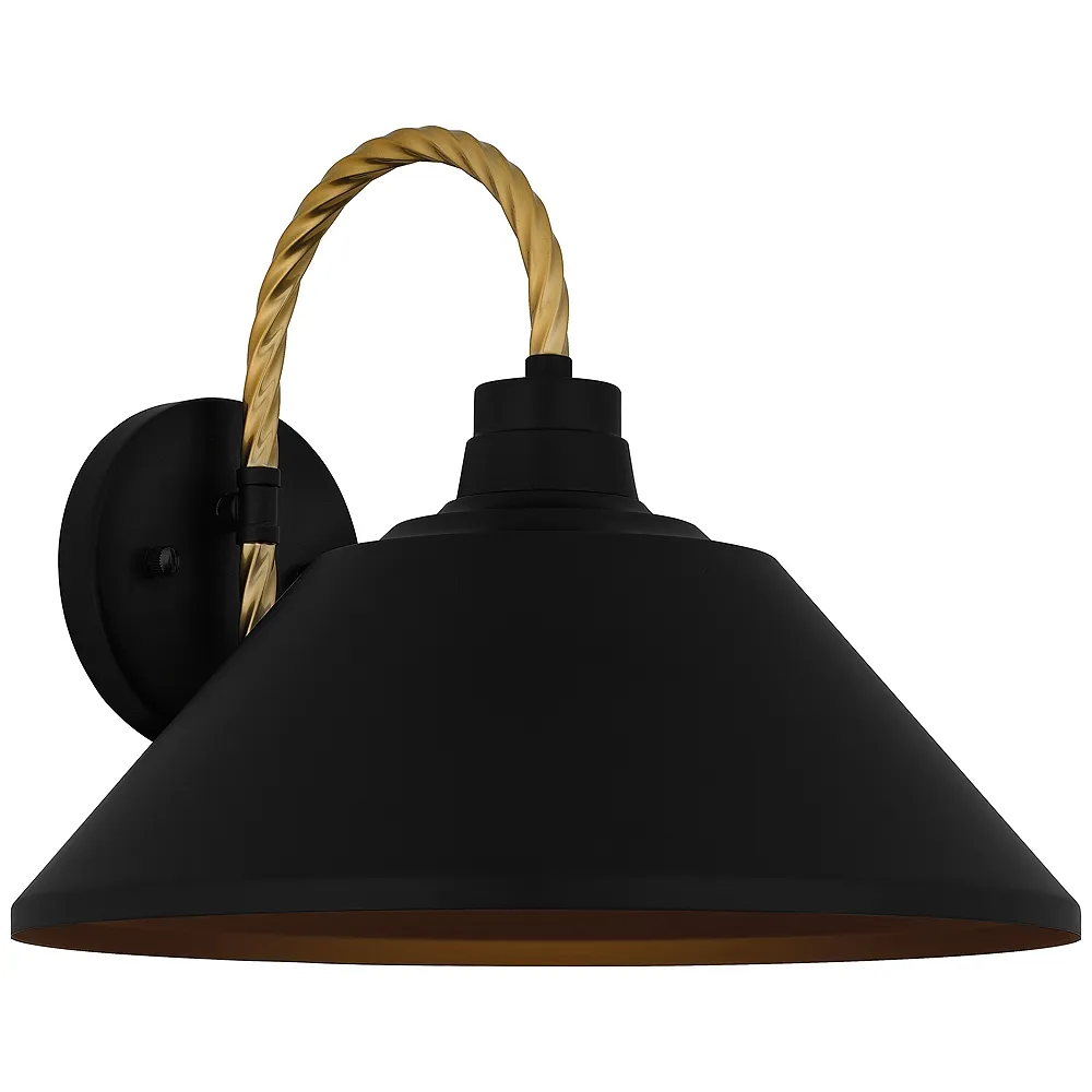 Longshore 1-Light Matte Black Outdoor Wall Lantern