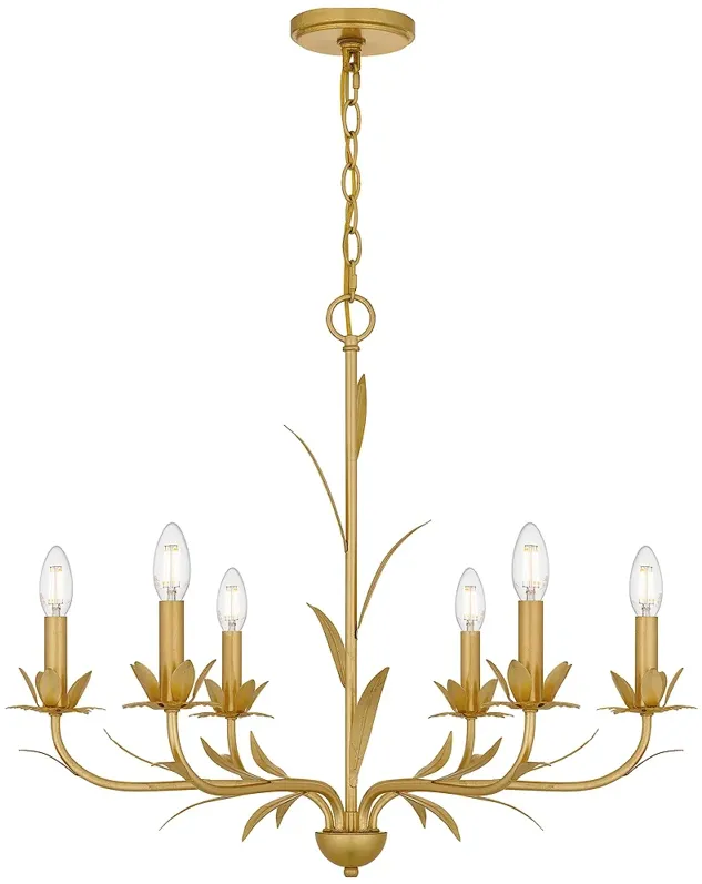 Maria 6-Light Gold Leaf Chandelier