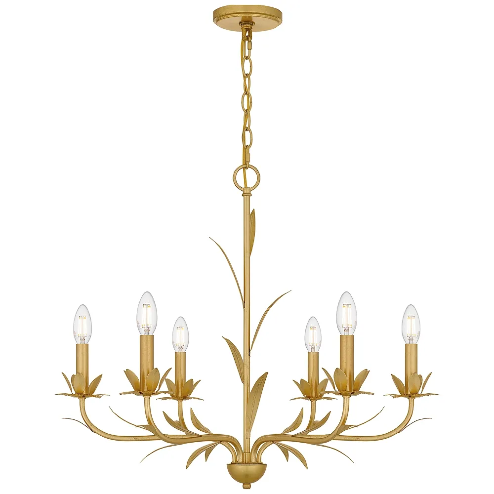 Maria 6-Light Gold Leaf Chandelier