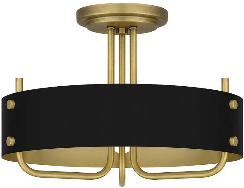 Madden 3-Light Aged Brass Semi-Flush Mount Light