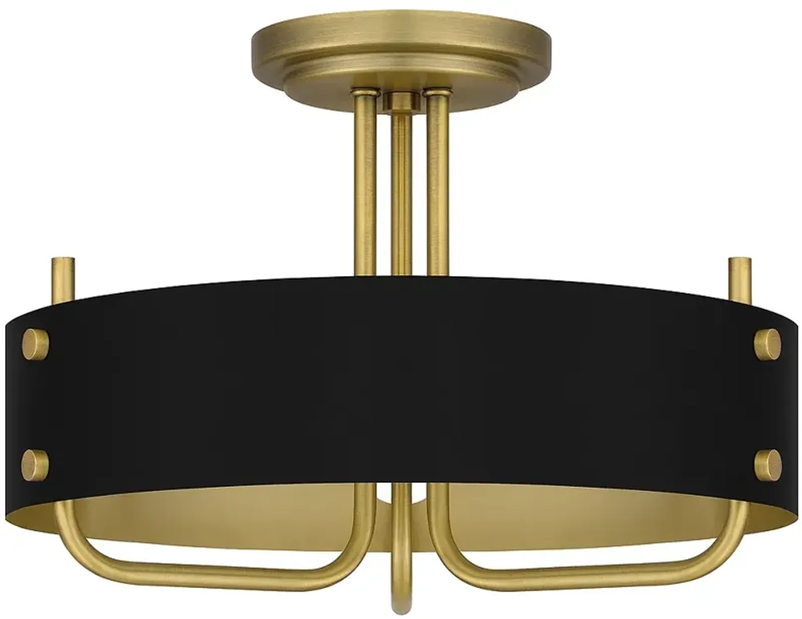 Madden 3-Light Aged Brass Semi-Flush Mount Light