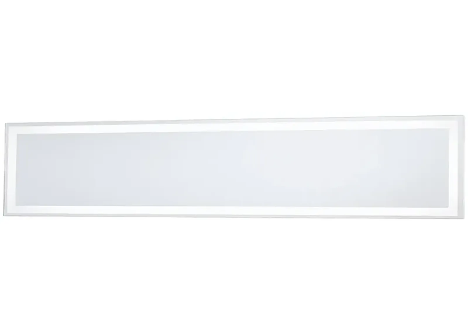 White 36" x 6 3/4" Rectangular LED Backlit Wall Mirror