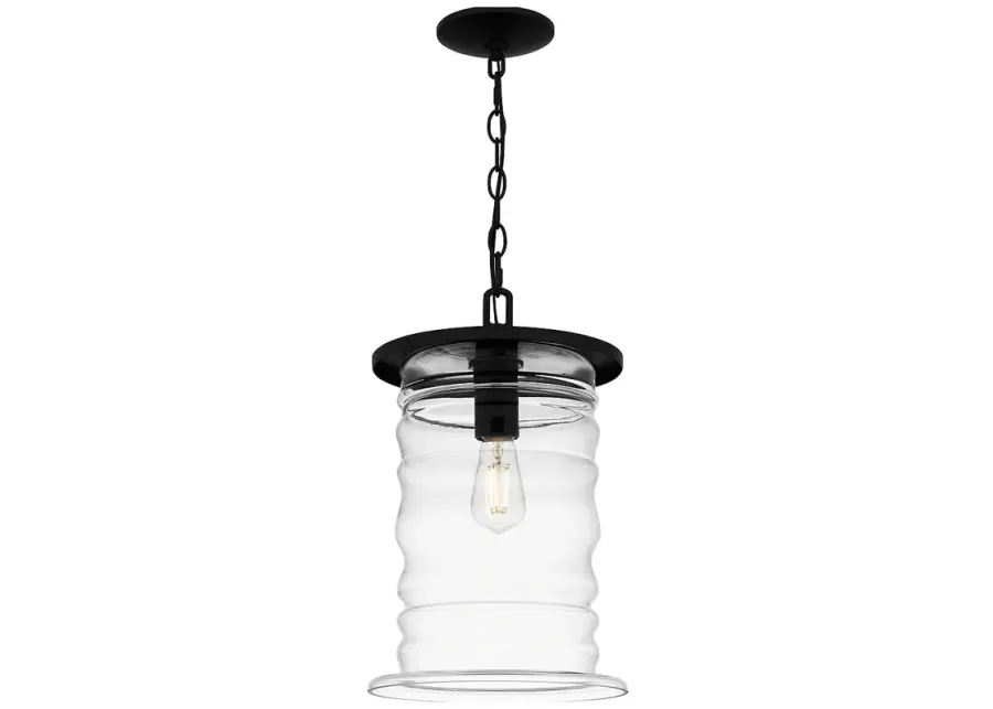 Noland 1-Light Matte Black Outdoor Hanging Lantern