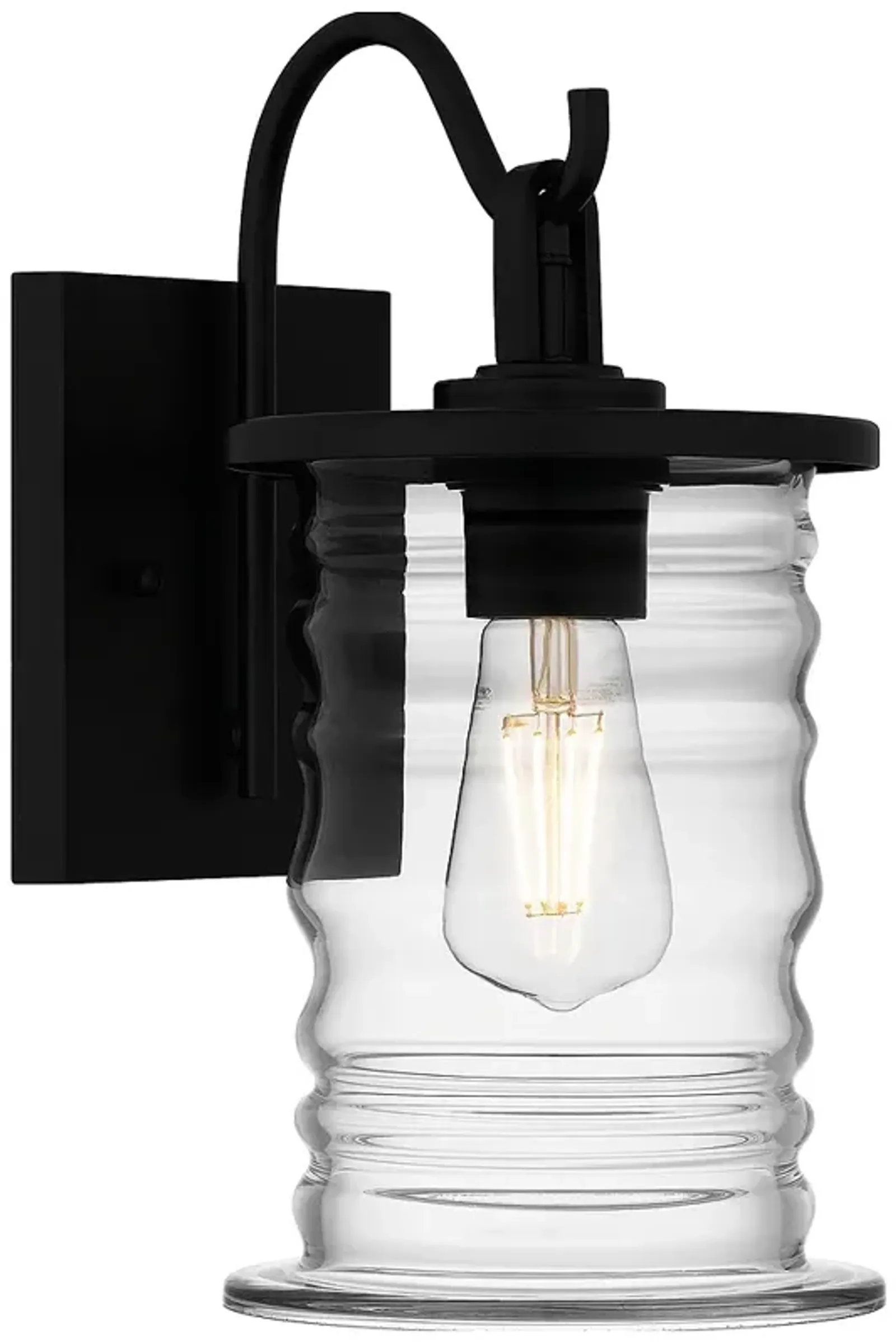 Noland 1-Light Matte Black Outdoor Wall Lantern