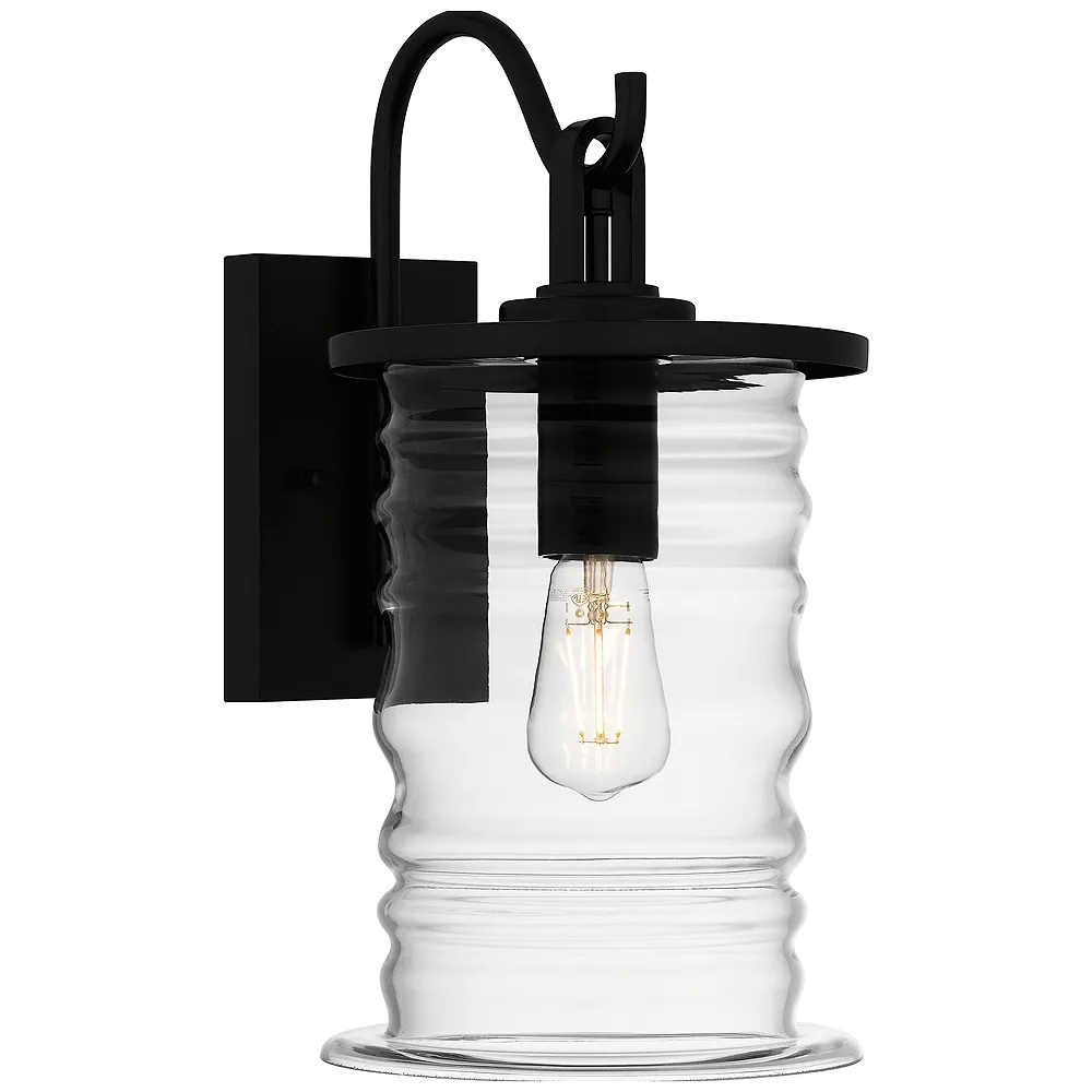 Noland 1-Light Matte Black Outdoor Wall Lantern