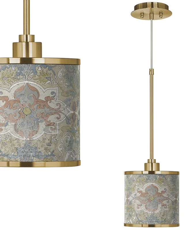 Lucrezia Giclee Gold Mini Pendant Light