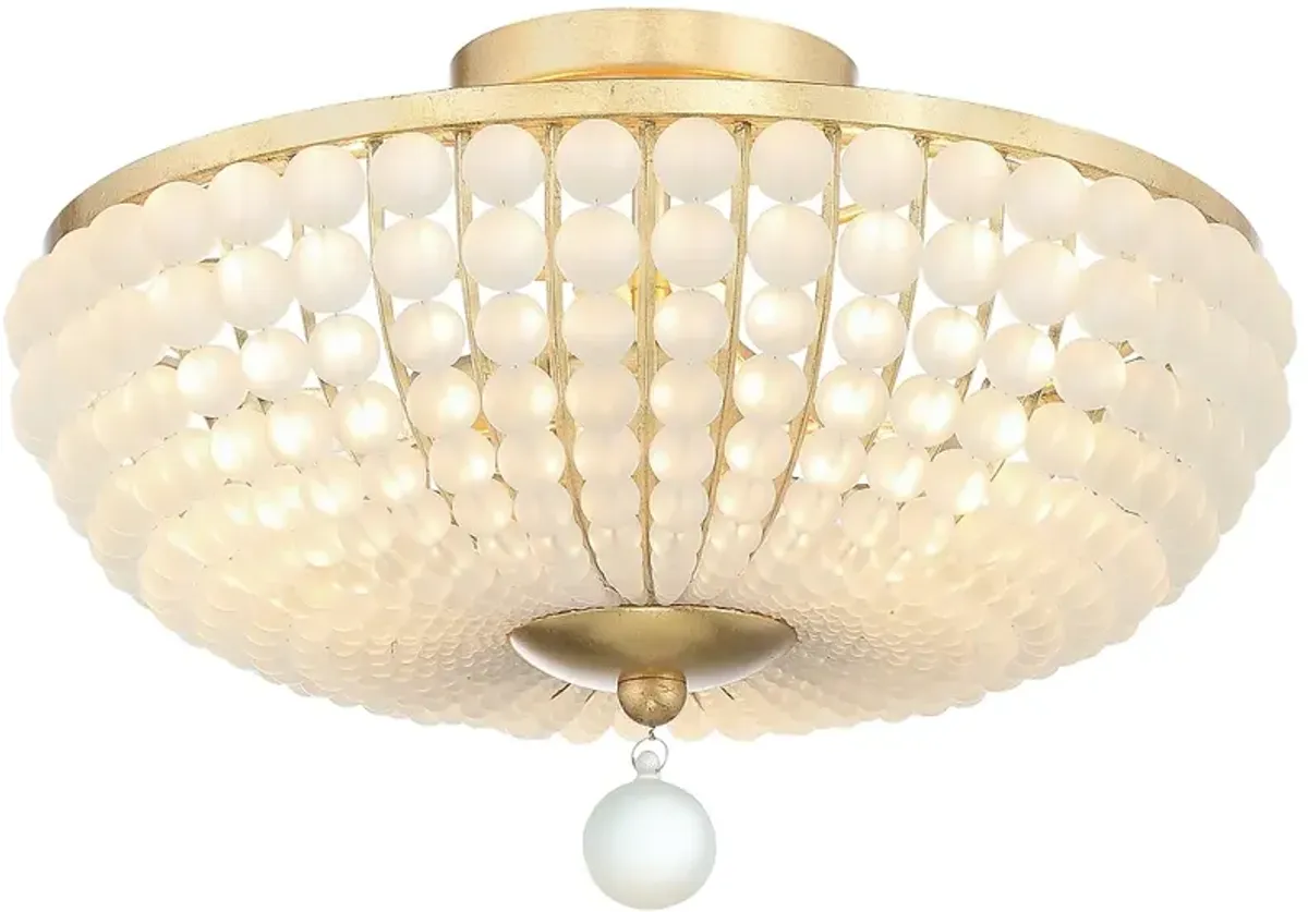 Crystorama Bella 15 3/4"W Antique Gold 3-Light Ceiling Light