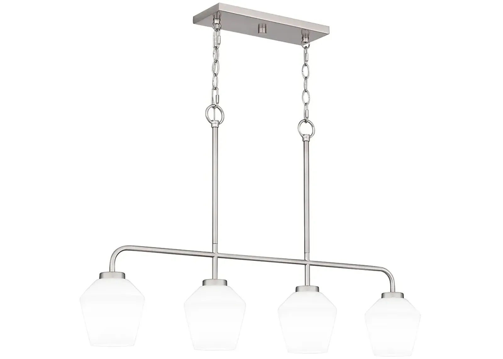 Quoizel Nielson 36" Wide 4-Light Brushed Nickel Linear Island Light