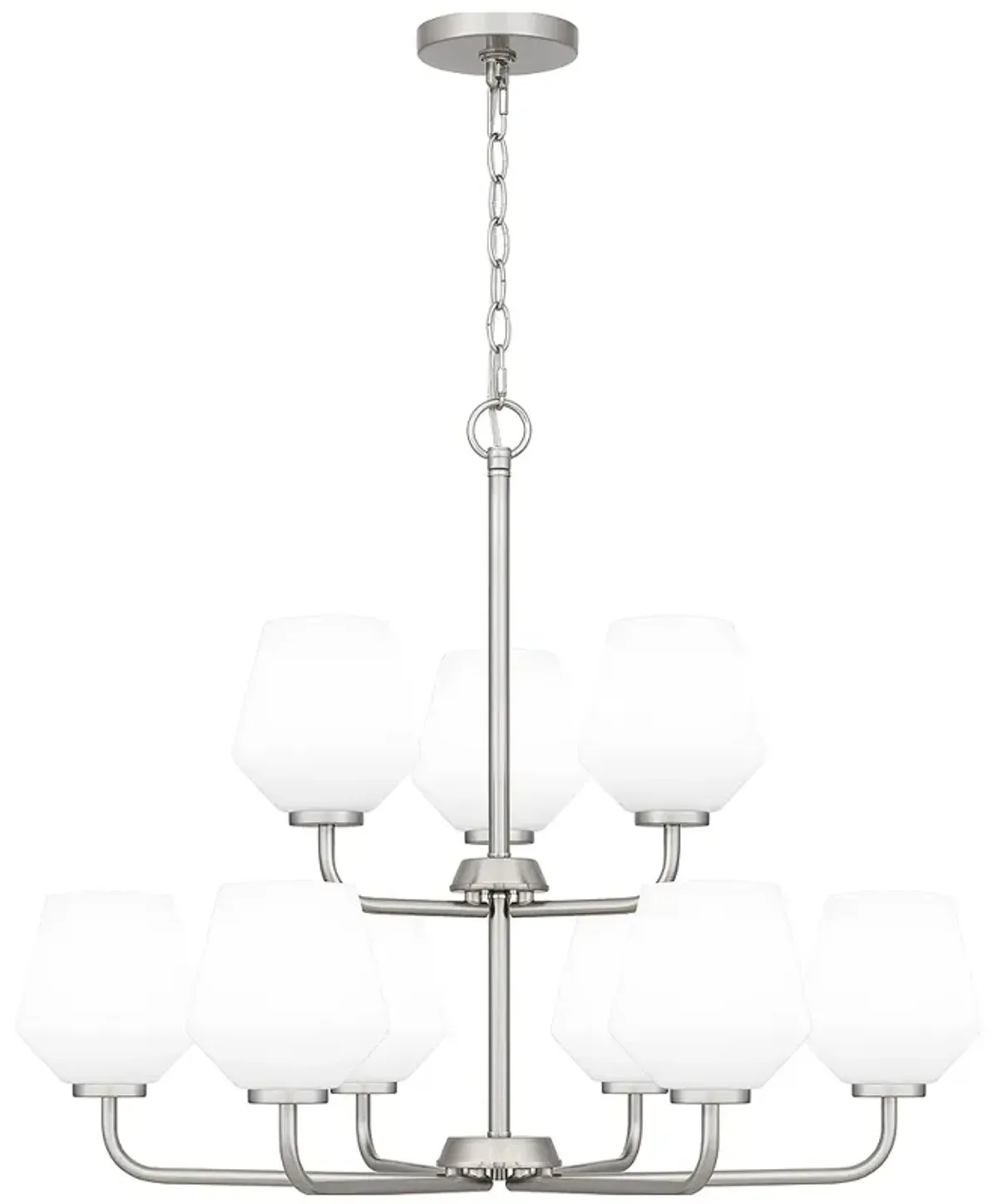 Nielson 9-Light Brushed Nickel Chandelier