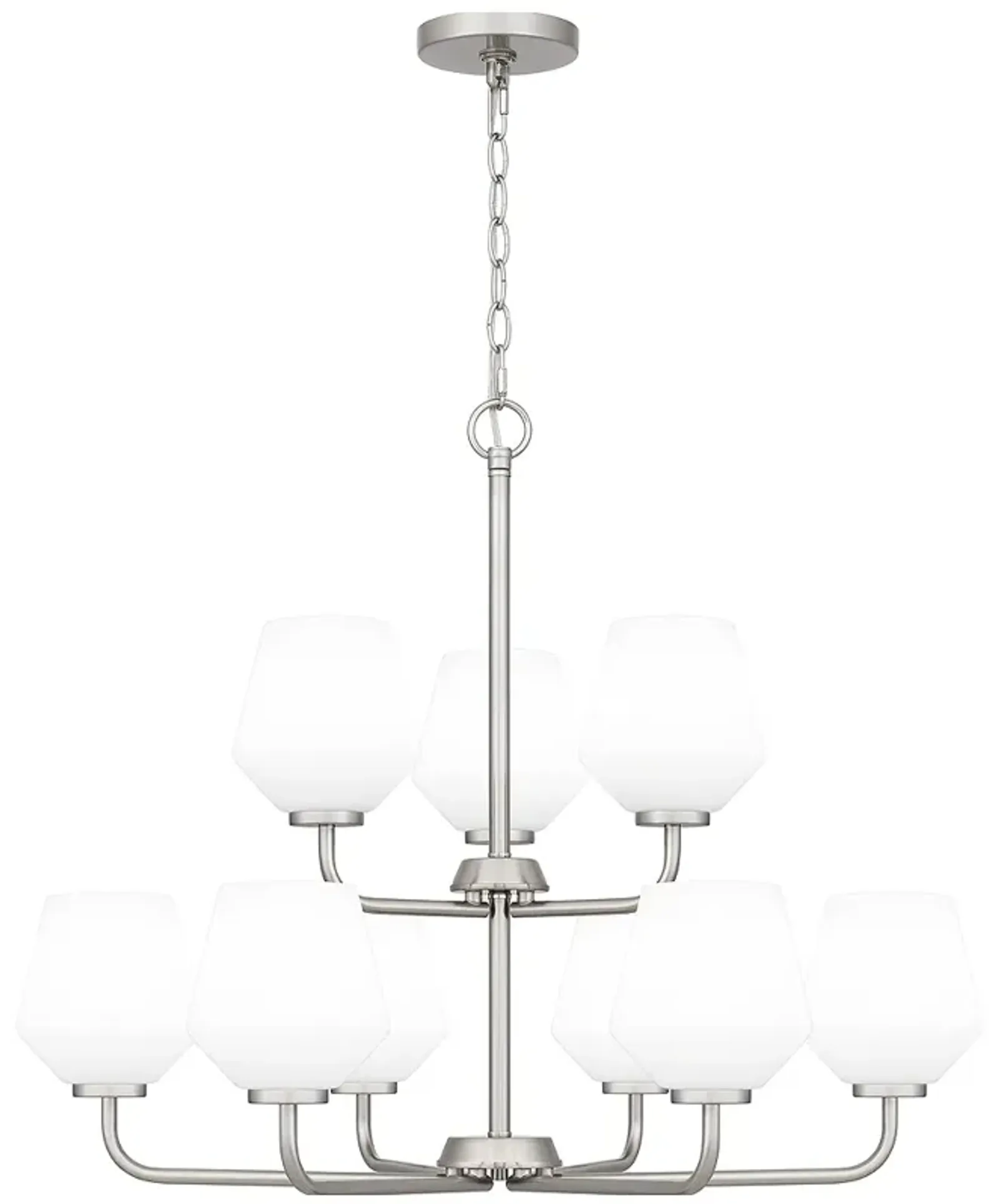 Nielson 9-Light Brushed Nickel Chandelier