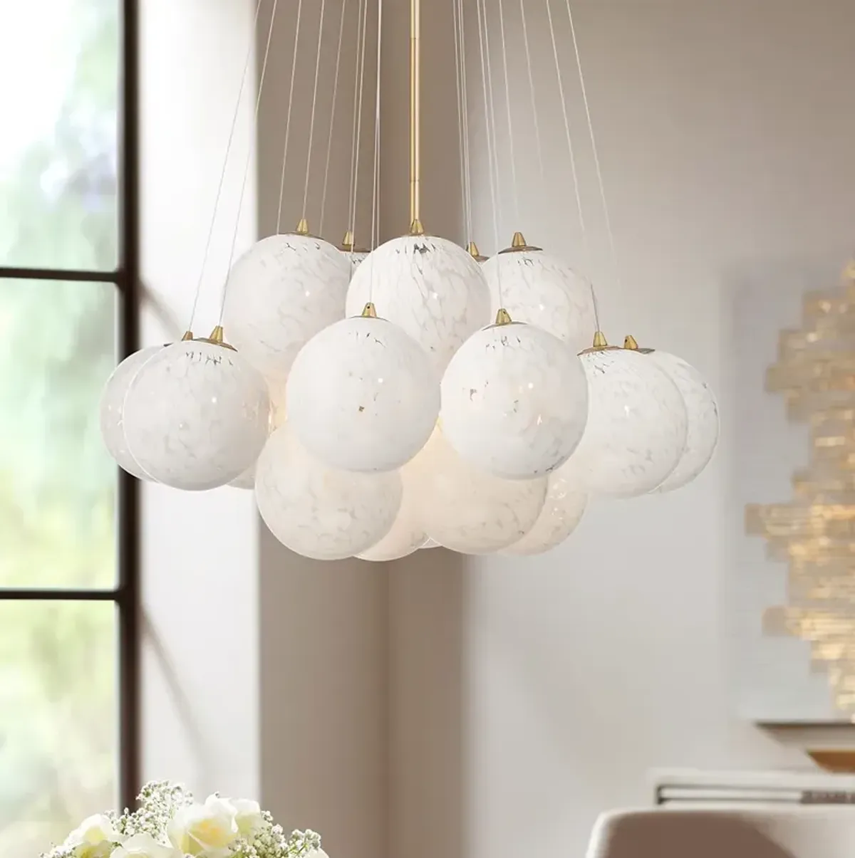 Minka-Lavery Langford 5-Light 25-in Legacy Brass Indoor Pendant